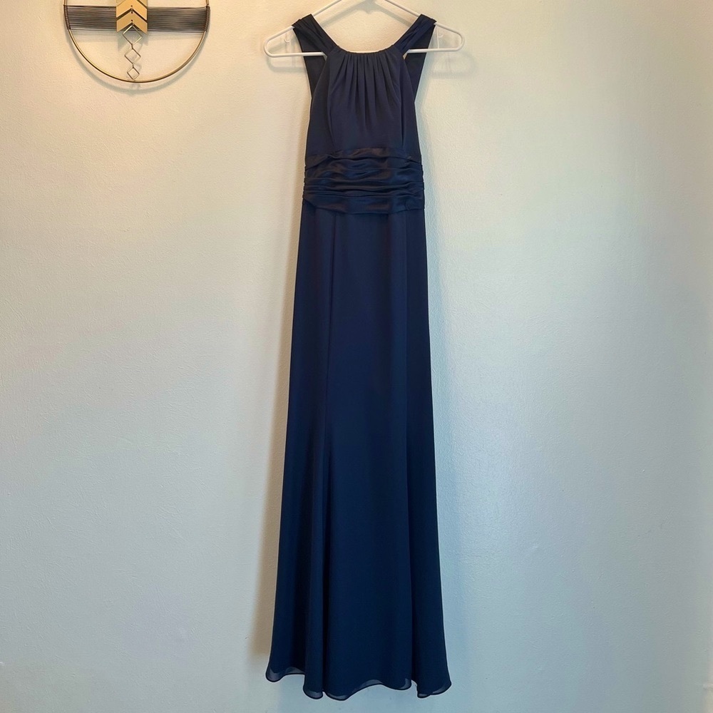 David’s Bridal Navy Blue Bridesmaids gown 👗💃🏻